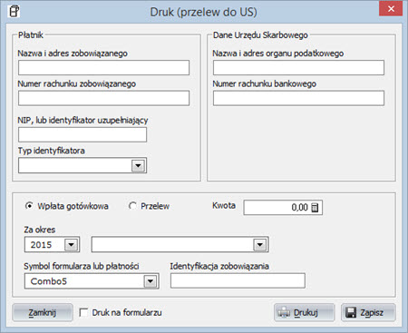 Płatności - Przelewy US - Program do wystawiania faktur