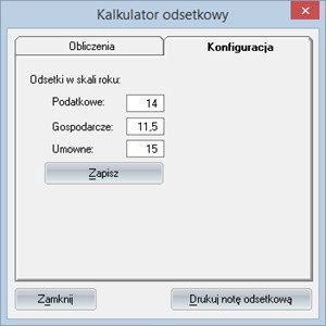 Inne - Inne - Kalkulator odsetkowy - Program do wypisywania faktur