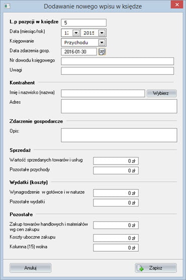 Księga przychodów i rozchodów - Program do wystawiania faktur vat