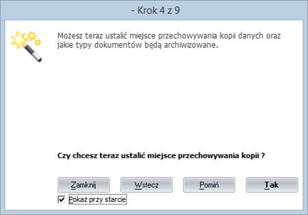 Kreator ustawień początkowych - System do wystawiania faktur