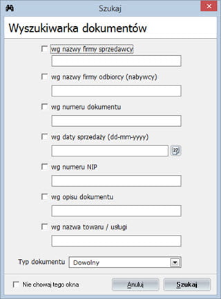 Faktury - Faktury - Wyszukaj dokumenty - Program do fv