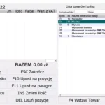 Faktura VAT - Szybka sprzedaż detaliczna